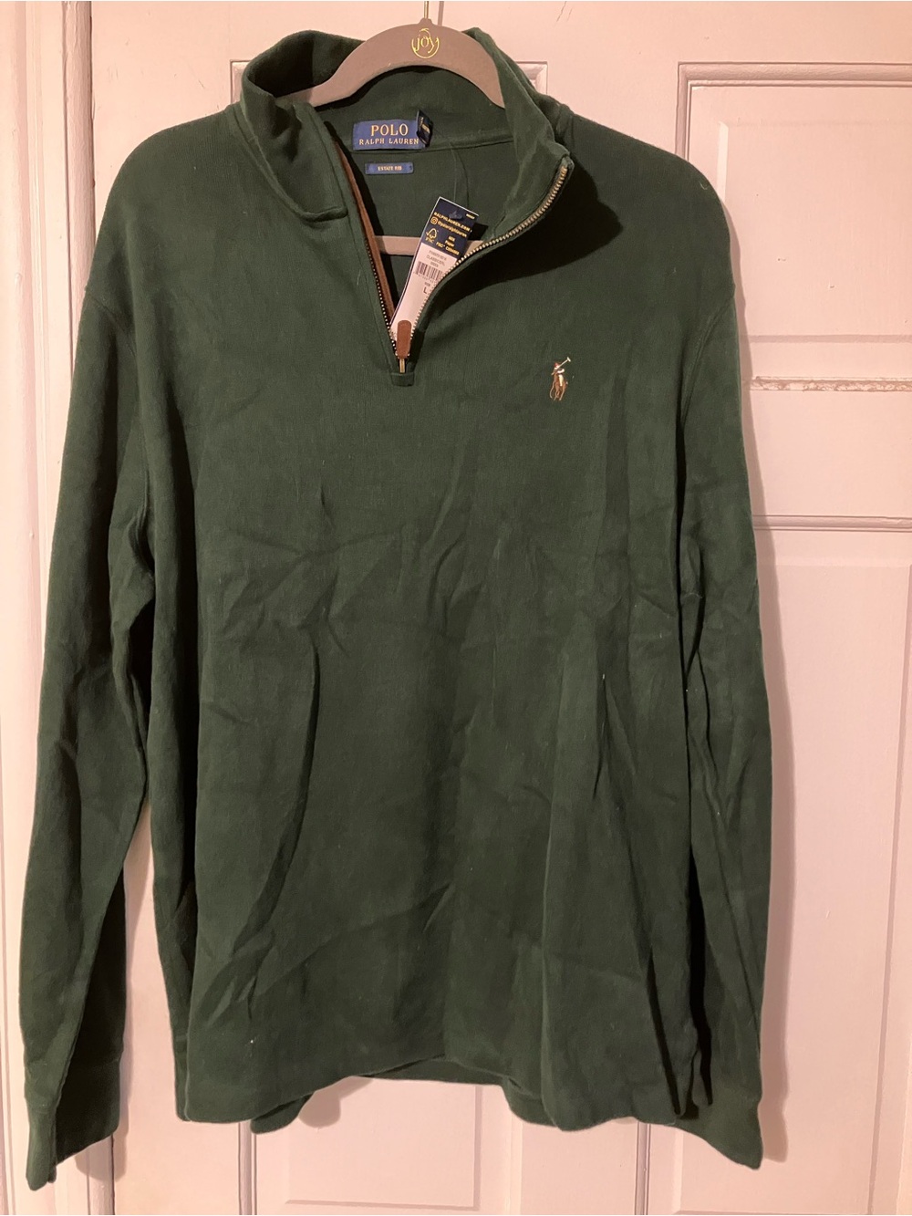 Polo by Ralph Lauren Forest Green Quarter-Zip Sweater
